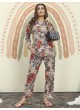 Grey Rayon Readymade Co-ord Set | Digital Print Co-Ord Set Vol-2 778
