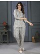Grey Rayon Readymade Co-ord Set | Digital Print Co-Ord Set Lotus Vol-1 846 Grey Rayon Readymade Co-ord Set | Digital Print Co-Ord Set Lotus Vol-1 846