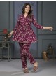 Light Maroon Rayon Readymade Co-ord Set | Digital Print Co-Ord Set Lotus Vol-1 847 Light Maroon Rayon Readymade Co-ord Set | Digital Print Co-Ord Set Lotus Vol-1 847