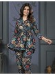 Teal Blue Rayon Readymade Co-ord Set | Digital Print Co-Ord Set Lotus Vol-1 848 Teal Blue Rayon Readymade Co-ord Set | Digital Print Co-Ord Set Lotus Vol-1 848