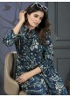 Blue Rayon Readymade Co-ord Set | Digital Print Co-Ord Set Lotus Vol-1 849 Blue Rayon Readymade Co-ord Set | Digital Print Co-Ord Set Lotus Vol-1 849