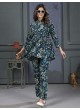 Blue Rayon Readymade Co-ord Set | Digital Print Co-Ord Set Lotus Vol-1 849 Blue Rayon Readymade Co-ord Set | Digital Print Co-Ord Set Lotus Vol-1 849