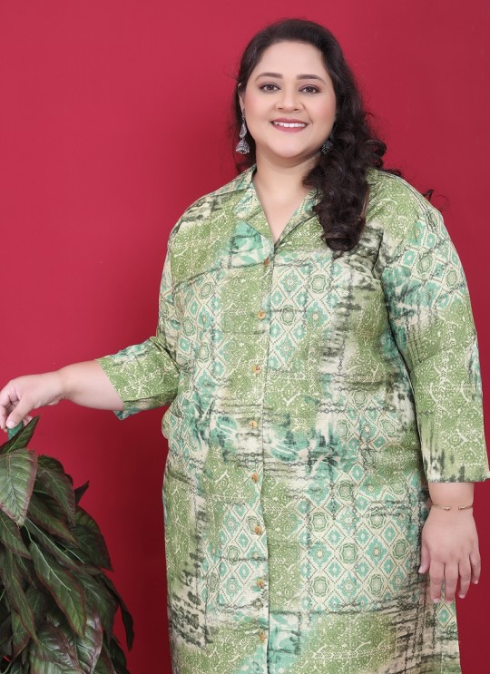 Green Rayon Readymade Co-ord Set | Printed BIG SIZE CO-ORD SET-1 8630 Green Rayon Readymade Co-ord Set | Printed BIG SIZE CO-ORD SET-1 8630