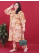 Orange Rayon Co-ord Set | BIG SIZE CO-ORD SET-2 8633