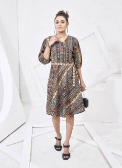 Multicolor Cotton Readymade Kurti | Digital Print DARLINGS 7004