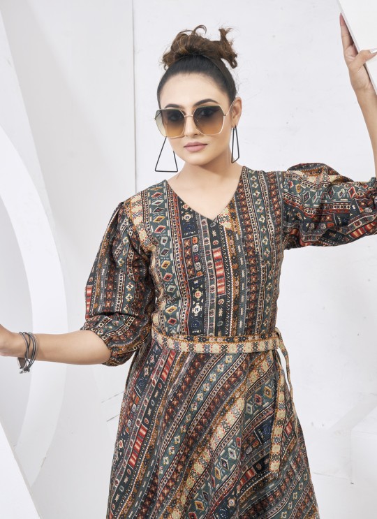 Multicolor Cotton Readymade Kurti | Digital Print DARLINGS 7004
