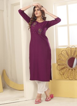Diva Vol-1-With Lycra Pent 7601 to 7605 By Moksh Ready-made Kurti Collection
