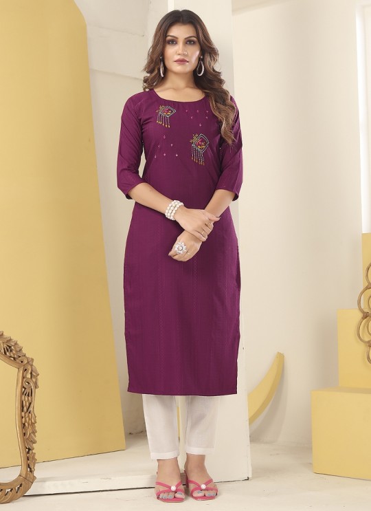 DIVA VOL-1 With Lycra Pent | Embroidered Silk Readymade Kurti With Pant Purple 7601 DIVA VOL-1 With Lycra Pent | Embroidered Silk Readymade Kurti With Pant Purple 7601
