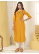 DIVA VOL-1 With Lycra Pent | Embroidered Silk Readymade Kurti With Pant Mustard 7605