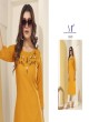 DIVA VOL-1 Without Pent | Embroidered Silk Readymade Kurti Yellow 7605
