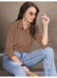 Brown Cotton Readymade Women-Shirt | Plain DREAM SHIRT VOL-1 2155 Brown Cotton Readymade Women-Shirt | Plain DREAM SHIRT VOL-1 2155