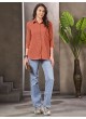 Orange Cotton Readymade Women-Shirt | Plain DREAM SHIRT VOL-1 2156 Orange Cotton Readymade Women-Shirt | Plain DREAM SHIRT VOL-1 2156
