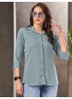 Steel Blue Cotton Readymade Women-Shirt | Plain DREAM SHIRT VOL-1 2157 Steel Blue Cotton Readymade Women-Shirt | Plain DREAM SHIRT VOL-1 2157