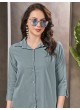 Steel Blue Cotton Readymade Women-Shirt | Plain DREAM SHIRT VOL-1 2157 Steel Blue Cotton Readymade Women-Shirt | Plain DREAM SHIRT VOL-1 2157