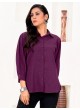 Purple Cotton Readymade Women-Shirt | Plain DREAM SHIRT VOL-2 2158 Purple Cotton Readymade Women-Shirt | Plain DREAM SHIRT VOL-2 2158
