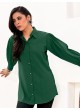 Green Cotton Readymade Women-Shirt | Plain DREAM SHIRT VOL-2 2159