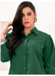 Green Cotton Readymade Women-Shirt | Plain DREAM SHIRT VOL-2 2159