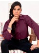Wine Cotton Readymade Women-Shirt | Plain DREAM SHIRT VOL-2 2162 Wine Cotton Readymade Women-Shirt | Plain DREAM SHIRT VOL-2 2162