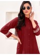 Maroon Cotton Readymade Shirt | Plain DREAM SHIRT VOL-3 2164