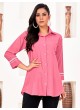 Pink Cotton Readymade Shirt | Plain DREAM SHIRT VOL-3 2166