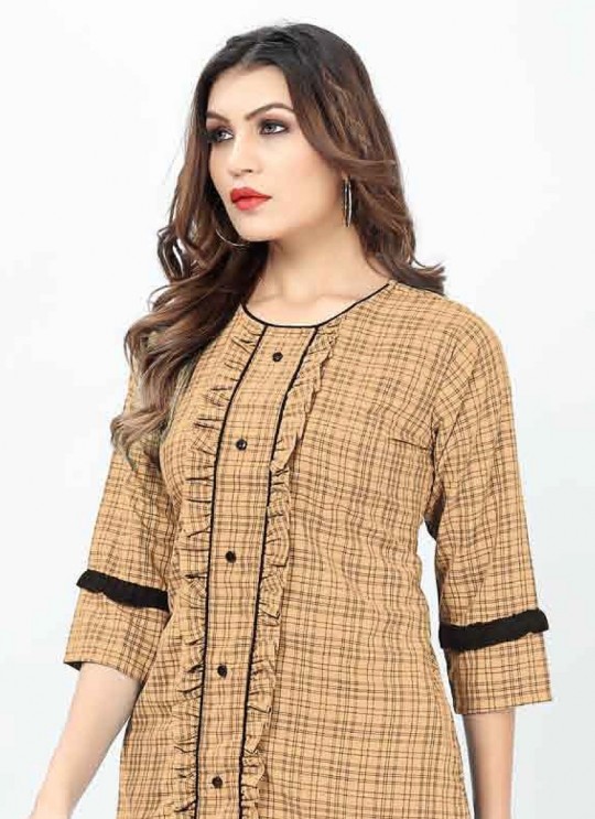 Light Beige Cotton Readymade Short Top | Digital Print GATTU VOL-02 3323 Light Beige Cotton Readymade Short Top | Digital Print GATTU VOL-02 3323