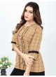 Light Beige Cotton Readymade Short Top | Digital Print GATTU VOL-02 3323 Light Beige Cotton Readymade Short Top | Digital Print GATTU VOL-02 3323