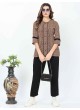 Brown Cotton Readymade Short Top | Digital Print GATTU VOL-02 3326 Brown Cotton Readymade Short Top | Digital Print GATTU VOL-02 3326