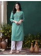 GIVA VOL-1 Without Pent | Embroidered Cotton Readymade Kurti Rama Blue 669