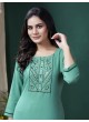 GIVA VOL-1 Without Pent | Embroidered Cotton Readymade Kurti Rama Blue 669