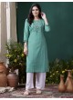 GIVA VOL-1 Without Pent | Embroidered Cotton Readymade Kurti Rama Blue 669