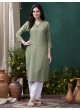 GIVA VOL-1 Without Pent | Embroidered Cotton Readymade Kurti Olive Green 670 GIVA VOL-1 Without Pent | Embroidered Cotton Readymade Kurti Olive Green 670