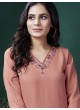 GIVA VOL-1 Without Pent | Embroidered Cotton Readymade Kurti Peach 671