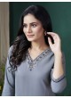GIVA VOL-1 Without Pent | Embroidered Cotton Readymade Kurti Grey 672
