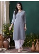 GIVA VOL-1 Without Pent | Embroidered Cotton Readymade Kurti Grey 672