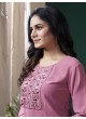 Light Pink Cotton Readymade Kurti | Embroidered GIVA VOL-2 673 Light Pink Cotton Readymade Kurti | Embroidered GIVA VOL-2 673
