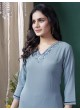 Grey Cotton Readymade Kurti | Embroidered GIVA VOL-2 675