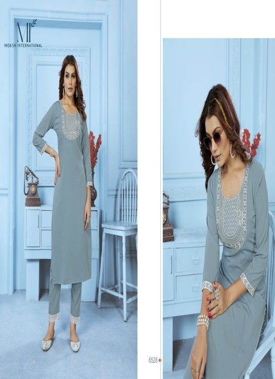 Aqua Blue Cotton Readymade Salwar Kameez Embroidered GOLDY VOL-1 6526 A