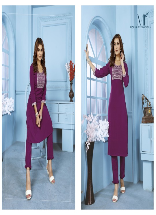 Purple Cotton Readymade Salwar Kameez Embroidered GOLDY VOL-2 6521 A Purple Cotton Readymade Salwar Kameez Embroidered GOLDY VOL-2 6521 A