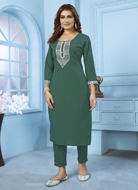 Green Cotton Readymade Salwar Kameez Embroidered GOLDY VOL-2 6522 A Green Cotton Readymade Salwar Kameez Embroidered GOLDY VOL-2 6522 A