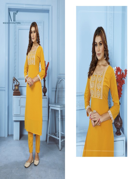 Yellow Cotton Readymade Salwar Kameez Embroidered GOLDY VOL-2 6523 A