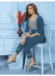 Teal Blue Cotton Readymade Salwar Kameez Embroidered GOLDY VOL-2 6524 A Teal Blue Cotton Readymade Salwar Kameez Embroidered GOLDY VOL-2 6524 A