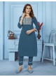 Teal Blue Cotton Readymade Salwar Kameez Embroidered GOLDY VOL-2 6524 A Teal Blue Cotton Readymade Salwar Kameez Embroidered GOLDY VOL-2 6524 A