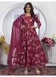 Rani Pink Chanderi Readymade Anarkali Suits | Digital Print HONEY VOL-1 4111 Rani Pink Chanderi Readymade Anarkali Suits | Digital Print HONEY VOL-1 4111
