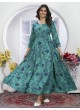 Rama Blue Rayon Readymade Anarkali Suits | Digital Print HONEY VOL-1 4112 Rama Blue Rayon Readymade Anarkali Suits | Digital Print HONEY VOL-1 4112