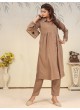 Brown Cotton Readymade Salwar Kameez | Embroidered & Digital Print ICE VOL-1 922 Brown Cotton Readymade Salwar Kameez | Embroidered & Digital Print ICE VOL-1 922