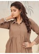 Brown Cotton Readymade Salwar Kameez | Embroidered & Digital Print ICE VOL-1 922 Brown Cotton Readymade Salwar Kameez | Embroidered & Digital Print ICE VOL-1 922