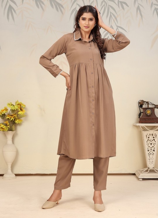 Brown Cotton Readymade Salwar Kameez | Embroidered & Digital Print ICE VOL-1 922 Brown Cotton Readymade Salwar Kameez | Embroidered & Digital Print ICE VOL-1 922