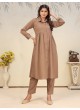 Brown Cotton Readymade Salwar Kameez | Embroidered & Digital Print ICE VOL-1 922 Brown Cotton Readymade Salwar Kameez | Embroidered & Digital Print ICE VOL-1 922