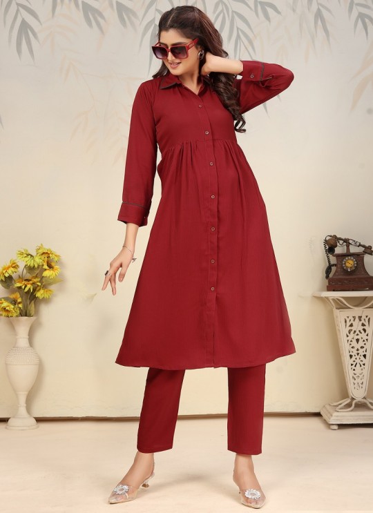 Maroon Cotton Readymade Salwar Kameez | Embroidered & Digital Print ICE VOL-1 924 Maroon Cotton Readymade Salwar Kameez | Embroidered & Digital Print ICE VOL-1 924