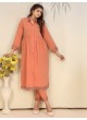 Orange Cotton Readymade Salwar Kameez | Embroidered & Digital Print ICE VOL-2 926 Orange Cotton Readymade Salwar Kameez | Embroidered & Digital Print ICE VOL-2 926